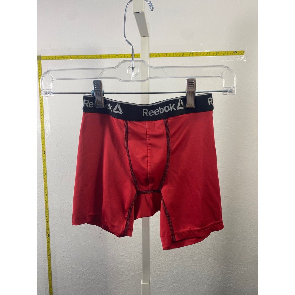 Reebok Boys Red Performance Boxer Briefs Size S 6/7 Athletic Underwear